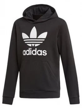 Image of adidas Originals Boys Trefoil Hoodie, Black, Size 11-12 Years