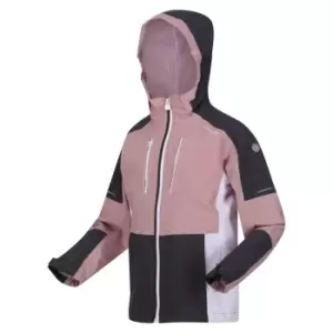 Image of Regatta Junior Highton IV Waterproof Jacket - DuskyRs/SlGy