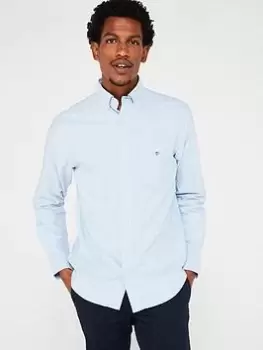 Image of GANT Regular Fit Oxford Shirt, Light Blue, Size 2XL, Men
