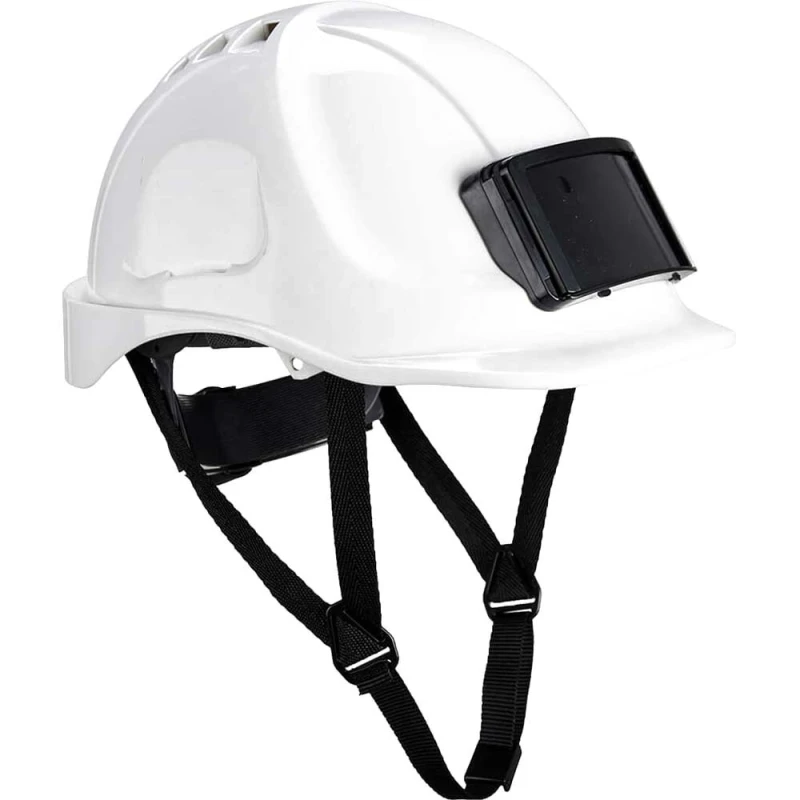 Image of Portwest Endurance Badge Holder Safety Helmet PB55WHR Colour: White