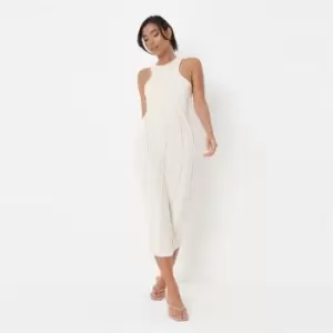 image of Missguided Tall Racerback Neck Midi Dress - Cream