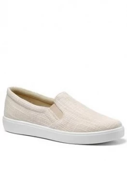 Image of Hotter Tara Canvas Slip On Shoes - Cream, Buttermilk, Size 8, Women