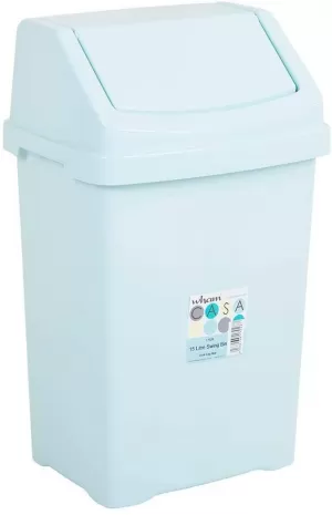 Image of Wham Casa 8-Litre Swing Bin - Duck Egg