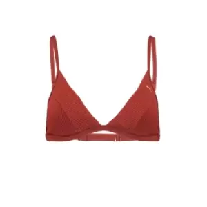 image of Puma Ribbed Triangle Bikini Top Brown Med / 10-12