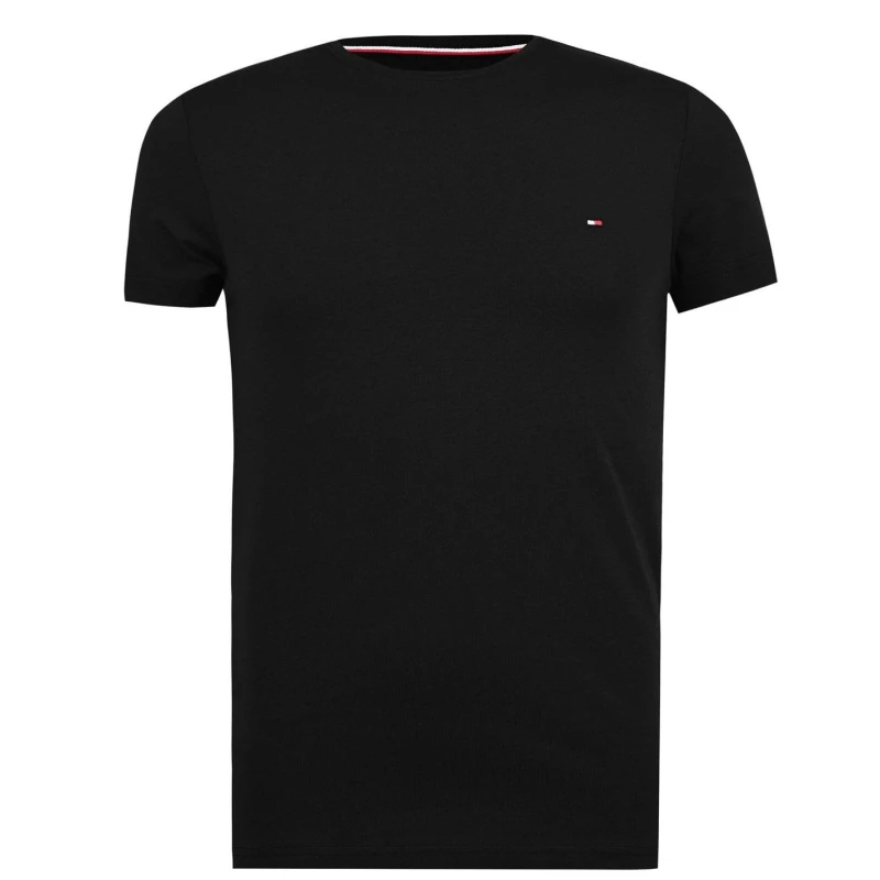 Image of Tommy Hilfiger Stretch Slim Fit T-Shirt Black 083 male XL