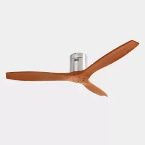 Image of Stem 3 Blade Ceiling Fan Satin nickel, White