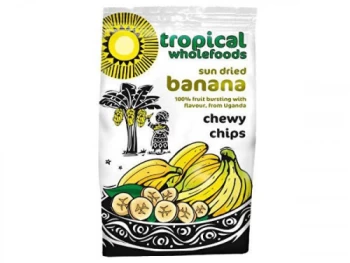 Image of Tropical Wholefoods Organic Fairtrade Chewy Banana Chips - 150g