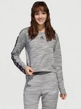 adidas Essentials Tape Sweat, Medium Grey Heather Size M Women