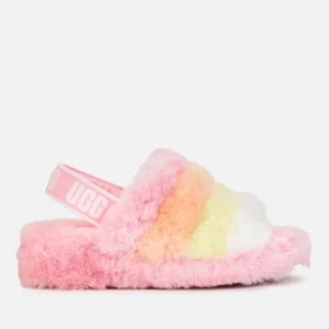 image of UGG Womens Fluff Yeah Sheepskin Slippers - Sachet Pink - UK 3