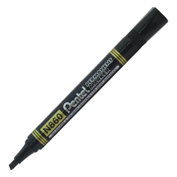 Pentel N860 Permanent Marker - Chisel Tip Black