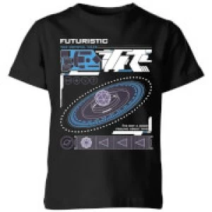 Image of Crystal Maze Futuristic Zone Kids T-Shirt - Black - 11-12 Years