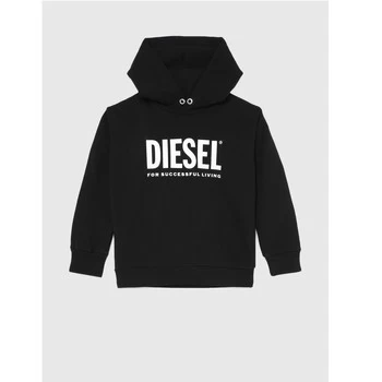 image of Diesel SDIVISION LOGO boys's Childrens sweatshirt in Black - Sizes 8 years,10 years,12 years,14 years,16 years