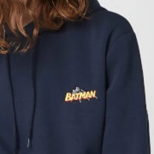 image of DC Batman Unisex Embroidered Hoodie - Navy - L