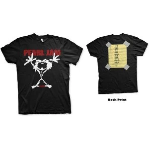 Image of Pearl Jam - Stickman Mens Large T-Shirt - Black