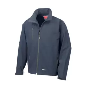 image of Result Mens 2 Layer Base Softshell Breathable Wind Resistant Jacket (2XL) (Navy Blue)