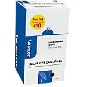 Image of Pilot Super Grip G Ballpoint Pen Medium 0.3mm Black Pack of 40