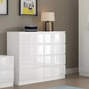 Image of Fwstyle Large Modern 8 Drawer Chest White Gloss