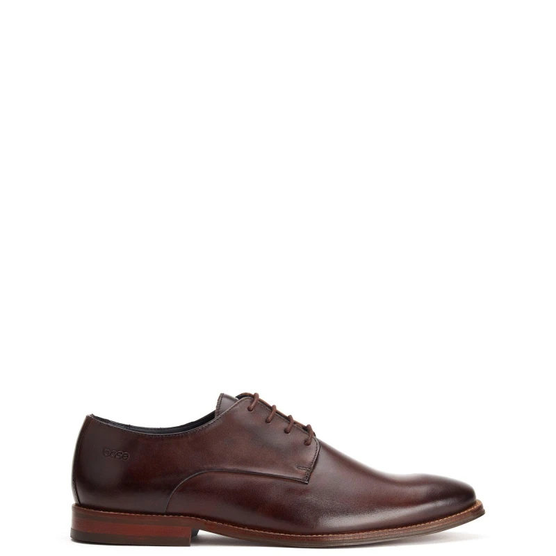 Image of Base London Base London Men Marley Plain Toe Derby Shoe in Brown Size: 11 Brown 11 Male 5038538271970
