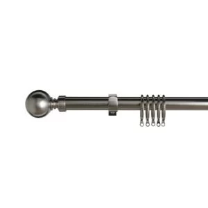 Image of Colours Brocante Stainless steel effect Extendable Curtain pole L120 210 cm