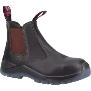 Image of Womens/Ladies Banjo Leather Safety Boots (4 UK) (Brown) - Hard Yakka