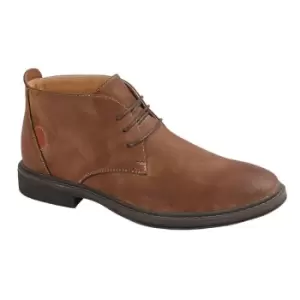 Image of Goor Mens 3 Eye Synthetic Nubuck Desert Boots (10 UK) (Tan)