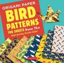 Image of Origami Paper - Bird Patterns - 6" (15 cm) - 100 sheets : Tuttle Origami Paper: High-Quality Origami Sheets Printed with 8 Different Designs Instructi