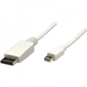 Image of Manhattan DisplayPort Cable 1m White [1x Mini DisplayPort plug - 1x DisplayPort plug]
