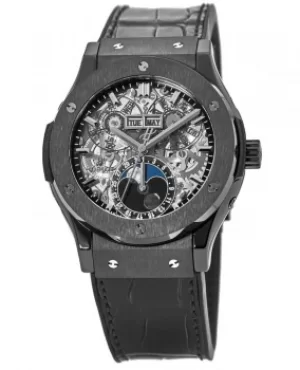 Image of Hublot Classic Fusion Aerofusion Moonphase Black Magic 45mm Mens Watch 517.CX.0170.LR 517.CX.0170.LR