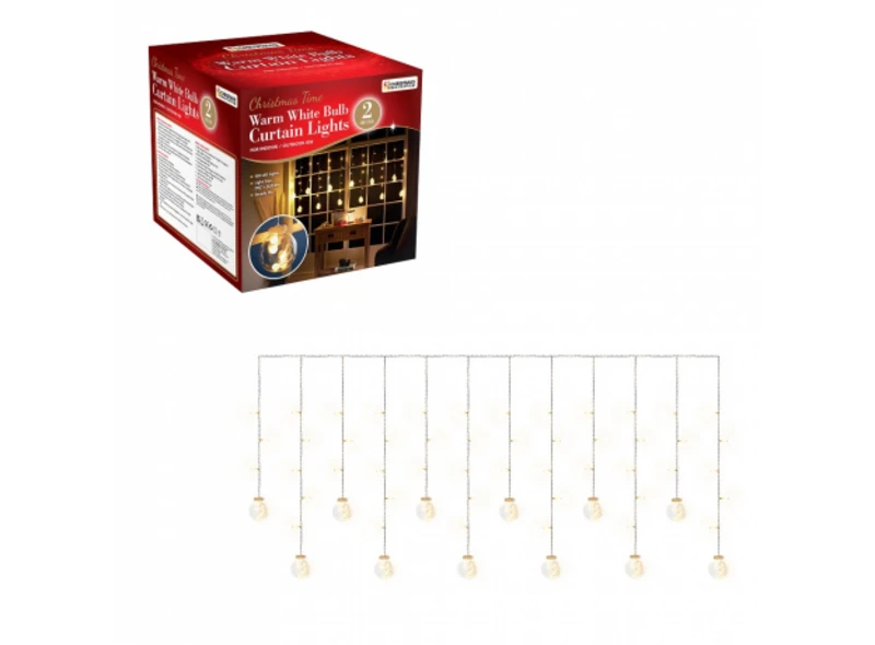 Image of Christmas Workshop 2x0.8m 108 LED Curtain Lights - Warm White 71625