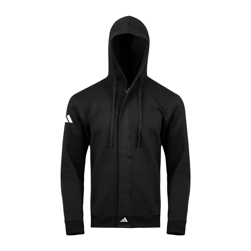 Image of Zip-up hooded sweatshirt adidas Noir Unisex XS