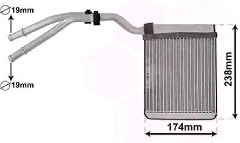 Image of VAN WEZEL 18016700 Heat Exchanger Heat Exchanger,interior heating (467)