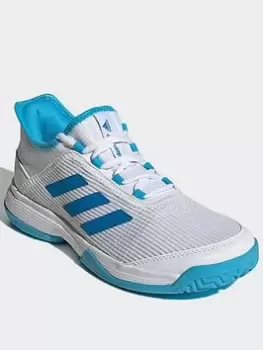 Image of adidas Adizero Club Tennis Shoes, Pink/White, Size 10.5 Younger