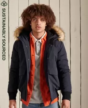Image of Superdry Mens Everest Bomber Jacket Navy / Nordic Chrome Navy - Size: M
