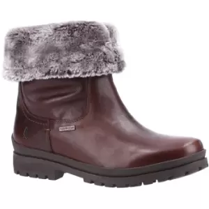 Image of Hush Puppies Womens Alice Slip On Leather Mid Height Boots UK Size 3 (EU 36)