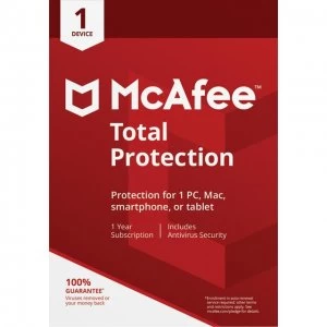 image of McAfee Total Protection 2018 MTP00UNR1RDD Software