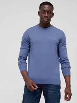 Image of Tommy Hilfiger 1985 Knitted Jumper - Faded Indigo, Faded Indigo, Size L, Men
