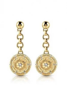 image of Guess Peony Charm Drop Earrings