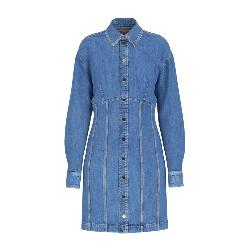 Image of Guess Womens denim dress Guess Miria Bleu Female XL