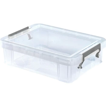 image of Allstore 2.3LTR 260X190X70MM Storage Box with Lid - Whitefurze