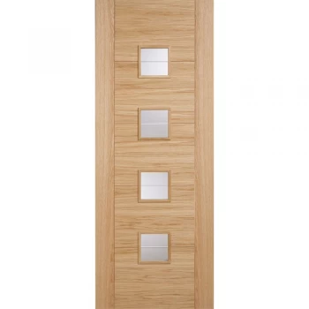 Image of LPD Vancouver Fully Finished Oak Glazed Internal Door - 1981mm x 686mm (78 inch x 27 inch)