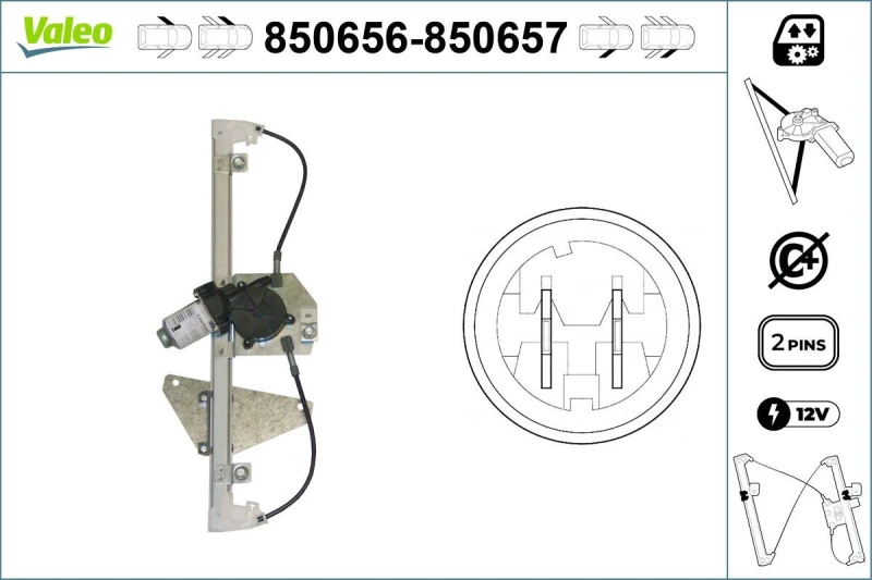 Image of Window regulator VALEO 850656