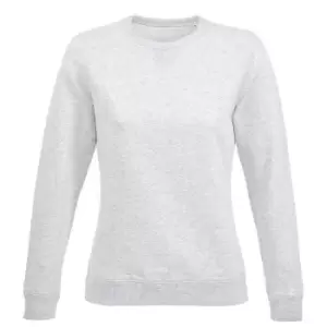 image of SOLS Womens/Ladies Sully Sweatshirt (S) (Ash)