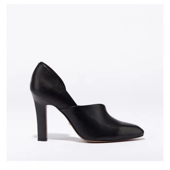 Reiss Amelie Shoot Court Shoes - Black Calf