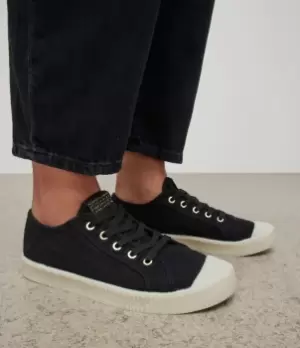 Image of AllSaints Womens Clemmy Low Top Trainers, Black, Size: UK 4/ US 7/ EU 37