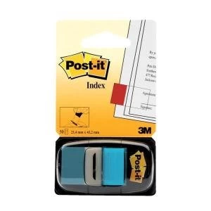 Image of Post it 25mm Index Flags Bright Blue 12 x 50 Flags 680 23