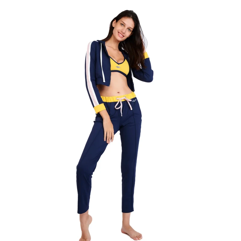 Image of banana moon Womens Hoodie Banana Moon Kendo Jumping Bleu Female M