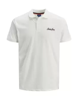 image of JACK & JONES Single Jersey Polo Shirt Men White