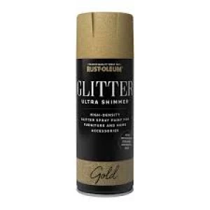 Image of Rust-Oleum Gold Glitter Ultra Shimmer Spray Paint 400ml