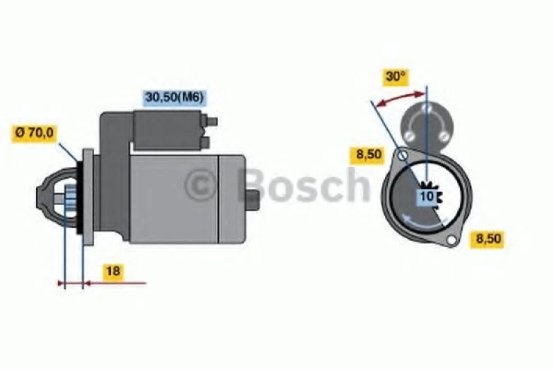 Image of Starter motor Bosch 0 986 021 260