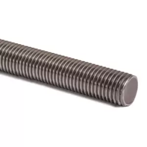 Image of Fully Threaded Rod Zinc Plated Studding Bar Grade 4.8 - 1m Length - Diameter 14mm - Pack of 1